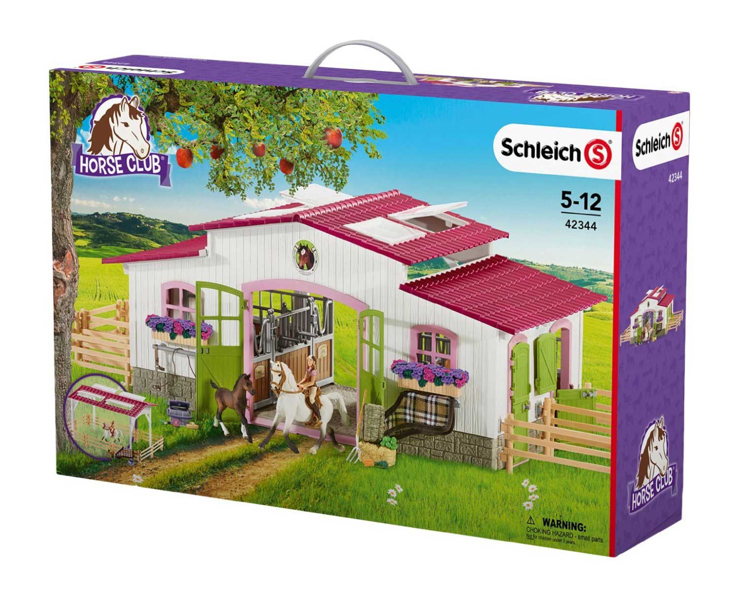Schleich Figure Domaće životinje - Konji - Centar za jahanje sa konjima i džokejom 42344 - pogled 5