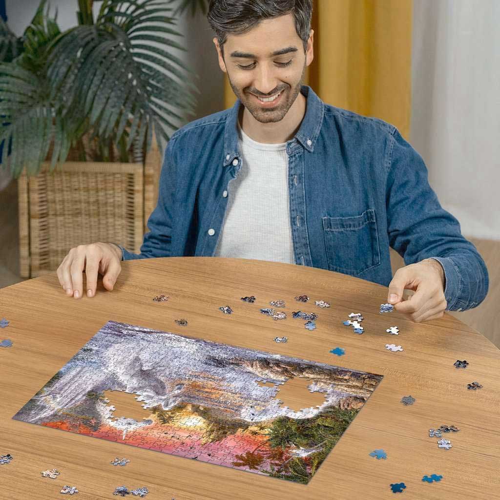 Ravensburger puzzle STAR Line - Glow-in-the-Dark Effect - Unicorns At the River 500 delova - pogled 5