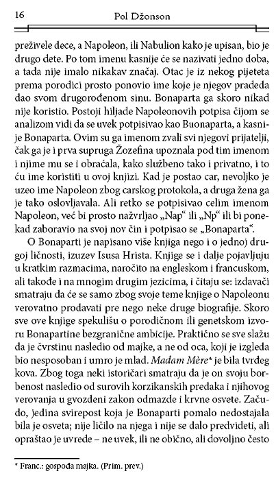 Napoleon, Pol Džonson - pogled 5