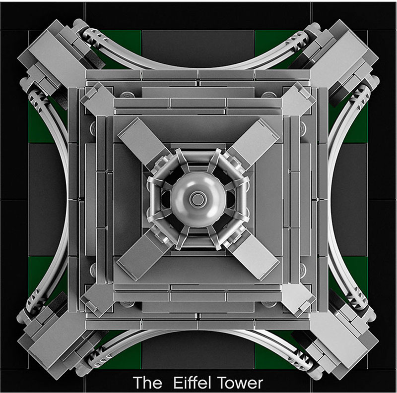 LEGO® kocke Architecture - Ajfelova kula 21019 - pogled 5
