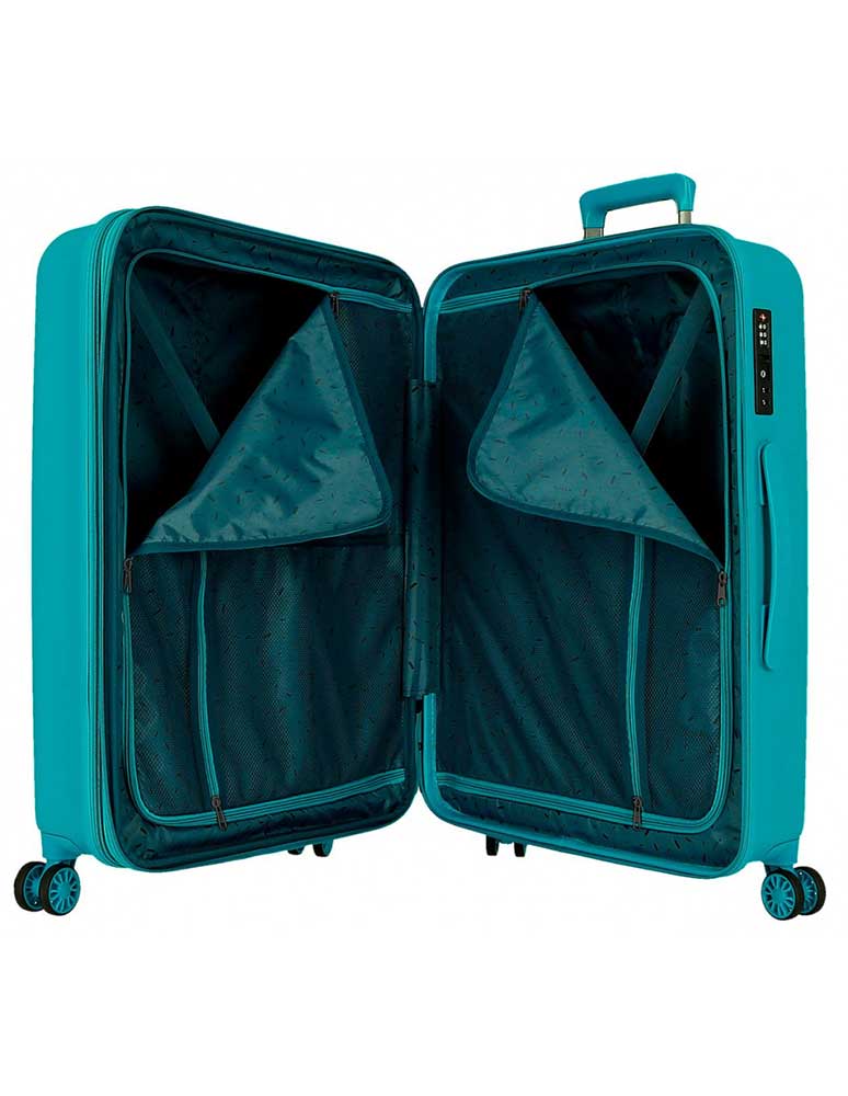 Komplet proširivih kofera 55cm-70cm Movom Wood turquoise 53189 - pogled 5