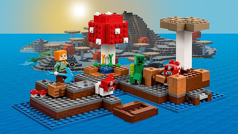 LEGO® Minecraft kocke  The Mushroom Island - Ostrvo pečuraka 247 delova 21129 - pogled 5
