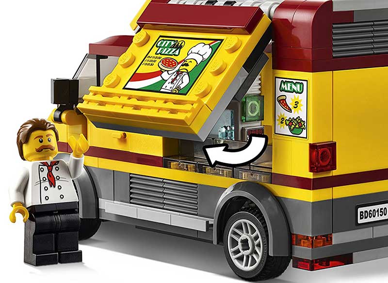 LEGO® City kocke Vozila - Pizza kamion 60150 - pogled 5