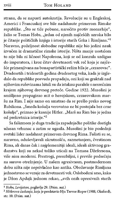 Rubikon, Tom Holand - pogled 5