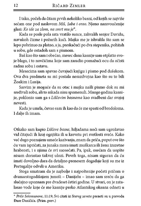 Tragom Ponoći, Ričard Zimler - pogled 5