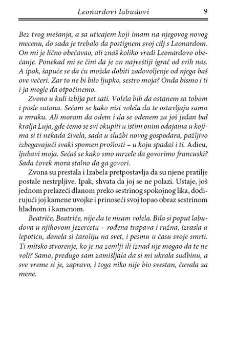 Leonardovi Labudovi, Karen Eseks - pogled 5