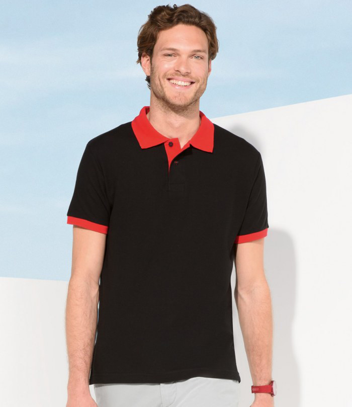 Muška majica sa kragnom veličina XS Sols Prince Black/Grey 11369 - pogled 5