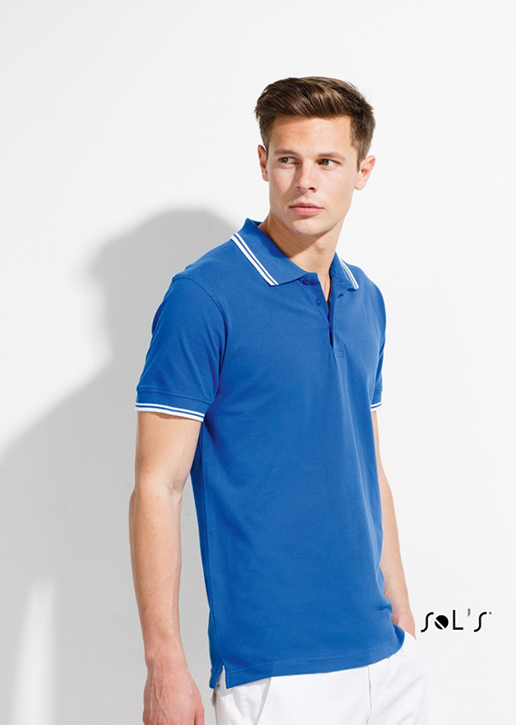 Polo majica za muškarce veličina M Sols Pasadena French Navy/White 00577 - pogled 5