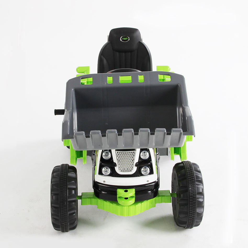 Dečiji zeleni Bager na akumulator - pogled 5