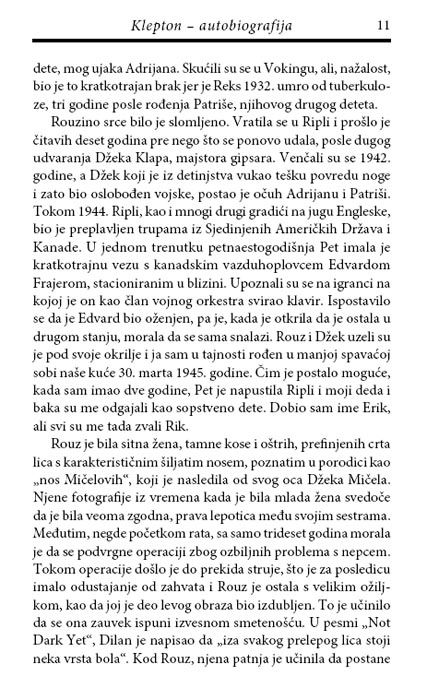 Autobiografija Erik Klepton, Erik Klepton - pogled 5
