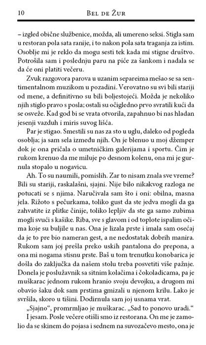 Intimne Avanture Jedne Londonske Prostitutke, Bel de Žur - pogled 5