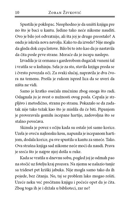 Čitateljka, Zoran Živković - pogled 5
