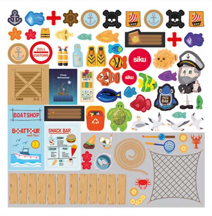 SIKU Igračka Pristanište sa brodom baržom 5512 - pogled 5