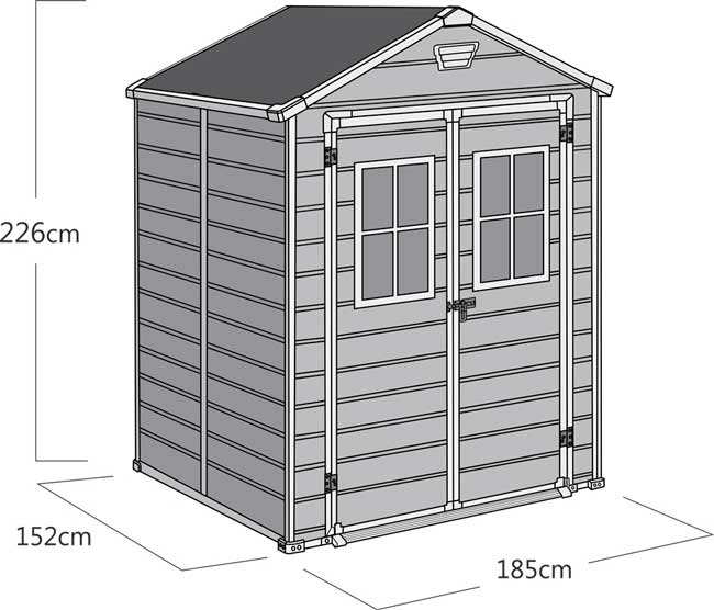 Baštenska Montažna Kućica - Šupa Keter Scala 6x5 CU 230433 - pogled 5
