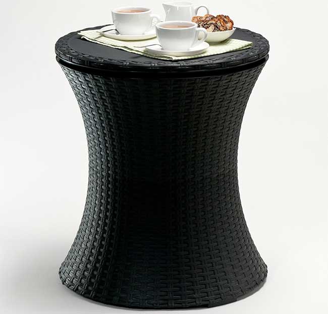 Barski sto sa komorom za led Curver Keter Cool Bar Rattan Anthracite - pogled 5