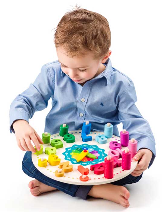 WOODY Didaktički drveni sat za decu 90222 - pogled 5