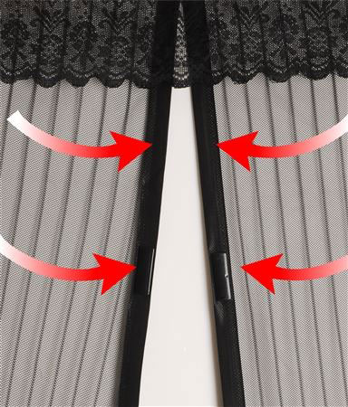 Zavesa sa magnetima - crna - pogled 5