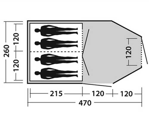 Easy Camp Šator za 4 osobe Huntsville 400 120265 - pogled 5