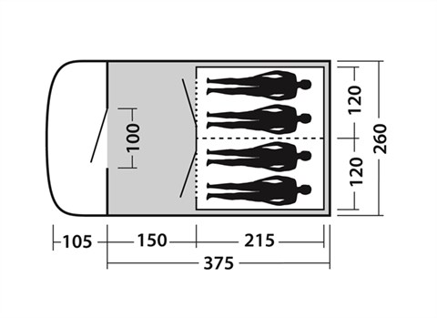 Easy Camp Šator za 4 osobe Palmdale 400 120206 - pogled 5