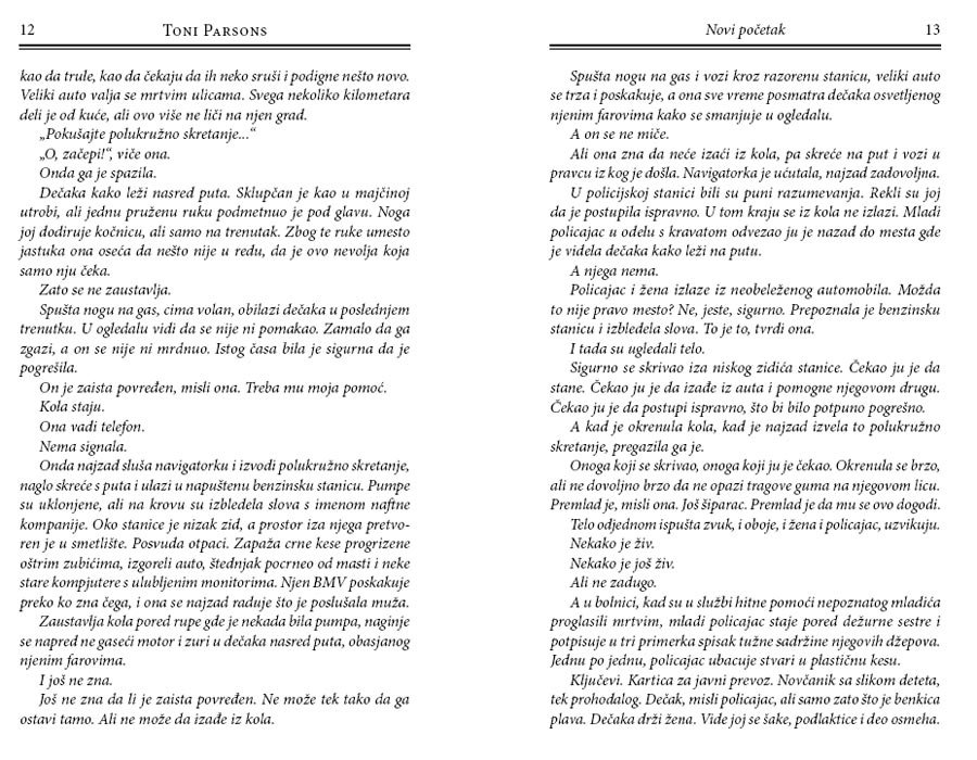 Novi Početak, Toni Parsons - pogled 5