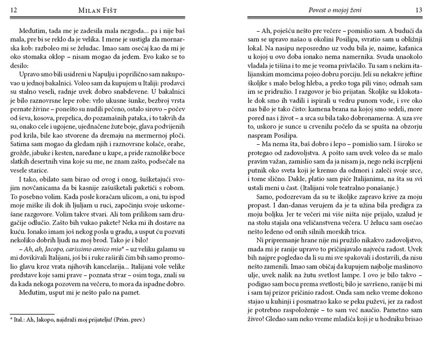 Povest O Mojoj Ženi, Milan Fišt - pogled 5