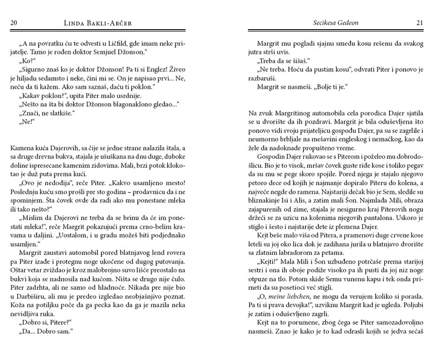 Secikesa Gedeon, Linda Bakli-Arčer - pogled 5