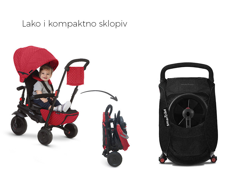 SMART TRIKE Tricikl FOLDING 700 8 u 1 crni - pogled 5