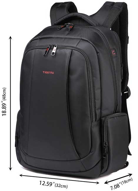 Ranac za laptop sa džepom protiv krađe Tigernu TB3143 Black - pogled 5