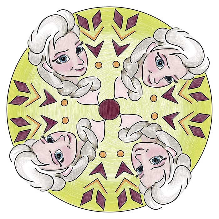 Mandala - bojanka sa šablonima Frozen - Ravensburger 29841 - pogled 5