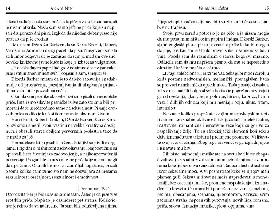 Venerina Delta, Anais Nin - pogled 5