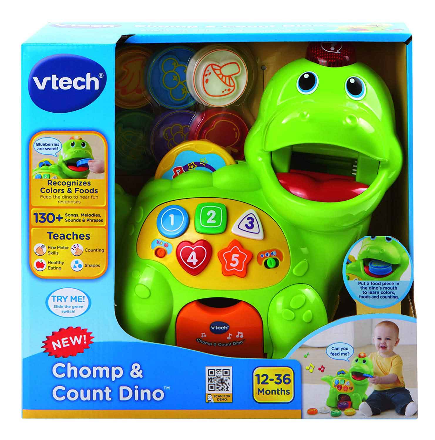 VTECH Edukativna igračka DINOSAURUS Feed Me Dino - pogled 5