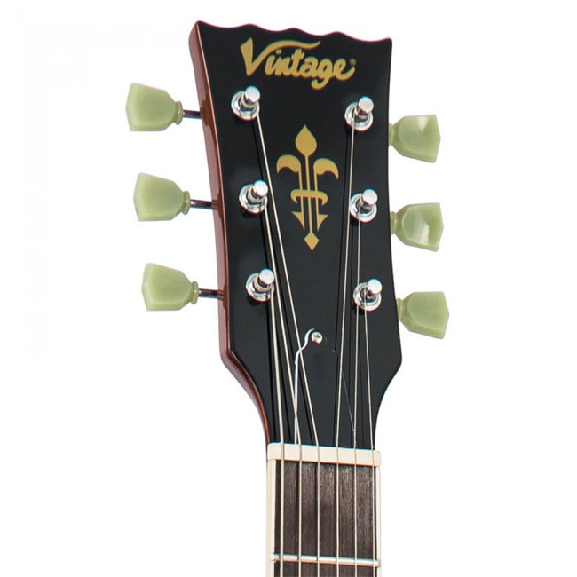 Polu-akustična gitara Vintage VSA500HB Honey Burst - pogled 5