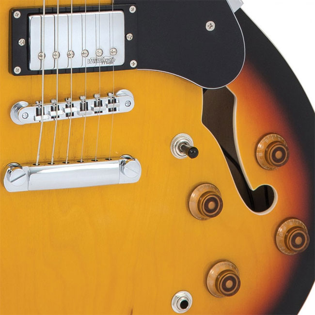 Polu-akustična gitara Vintage VSA500SB Sunburst - pogled 5