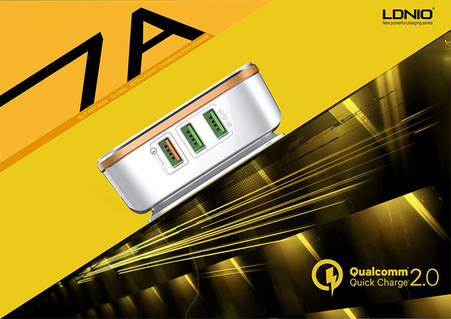 Stoni USB punjač sa 6 portova za baterije prenosnih uređaja Ldnio A6704 - pogled 5