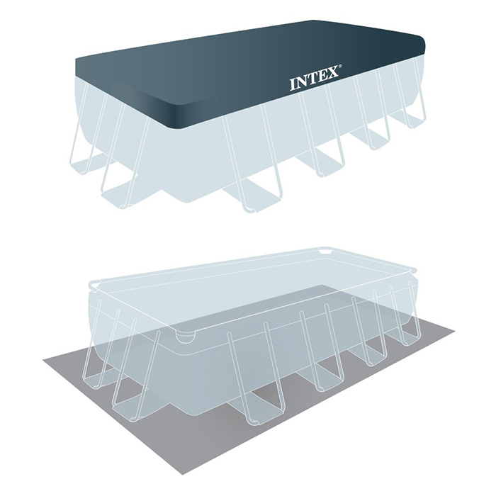 Intex pravougaoni bazen 488 x 244 x 107 cm Prism Frame 26792 sa kompletnom opremom - pogled 5