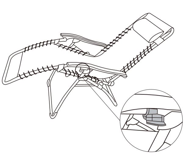 Ležaljka Stolica Camfold B - pogled 5