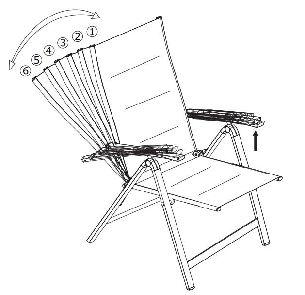 Stolica sa podesivim naslonom Tannere - pogled 5