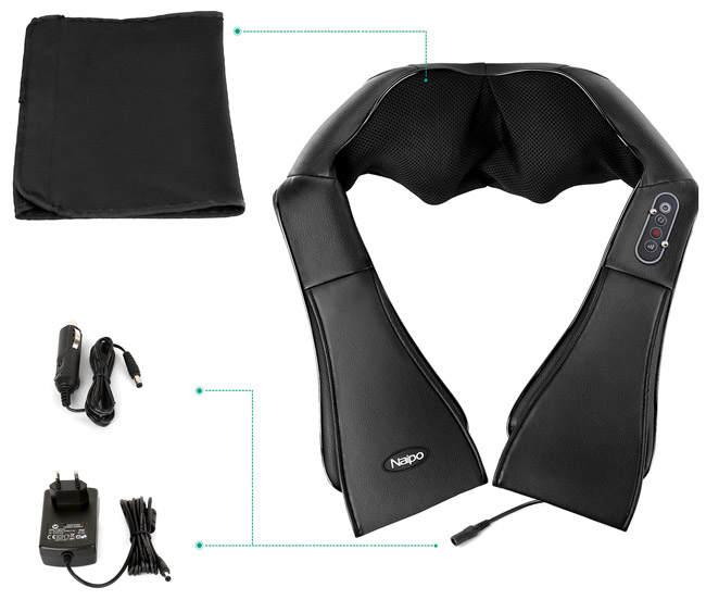 Šijacu masažer sa grejačem za korišćenje u kući ili u automobilu Naipo MGS-150D - pogled 5