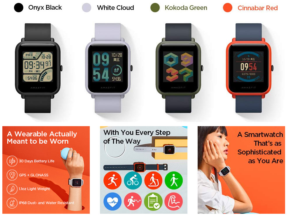 Pametni Sat Xiaomi Amazfit Bip Cinnabar Red - pogled 5