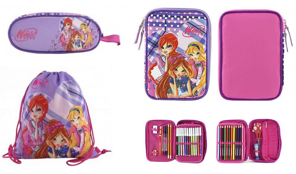 TARGET Set 4 u 1 - GT Ranac za školu, Gym Bag i pernice WINX 17337 - pogled 5