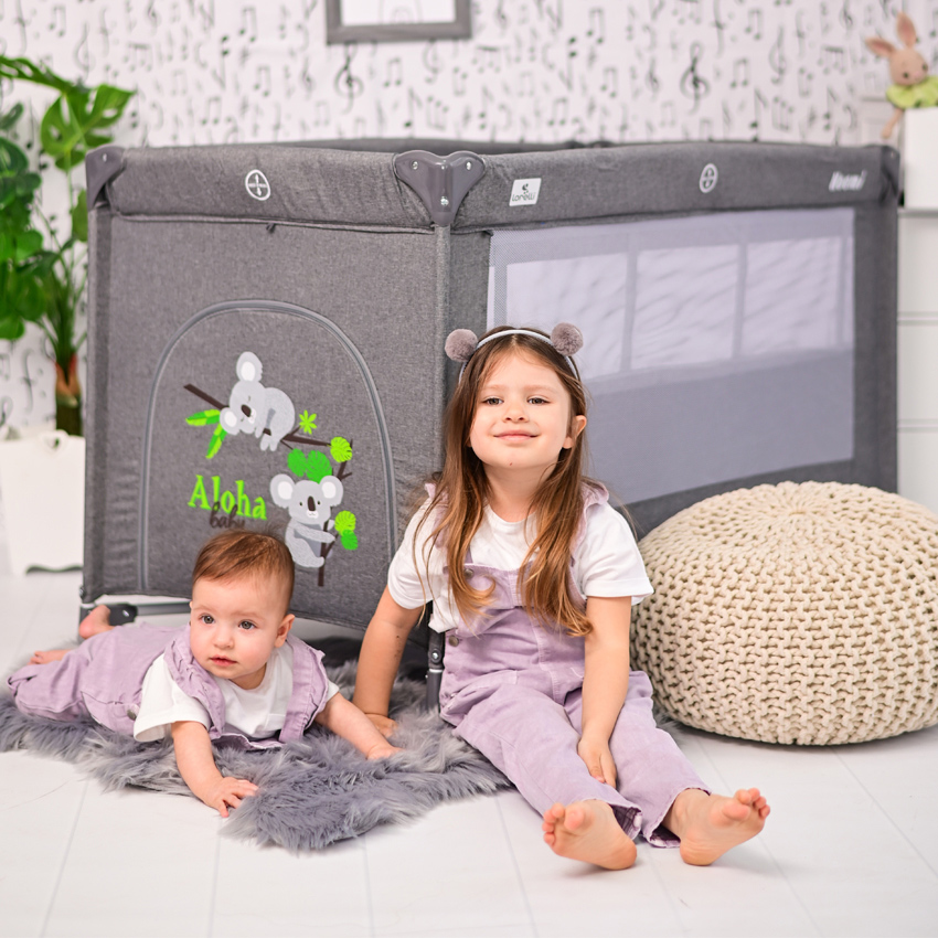  Lorelli Putni krevetac sa 2 nivoa Noemi 2 Fog beige star 10080552217 - pogled 5