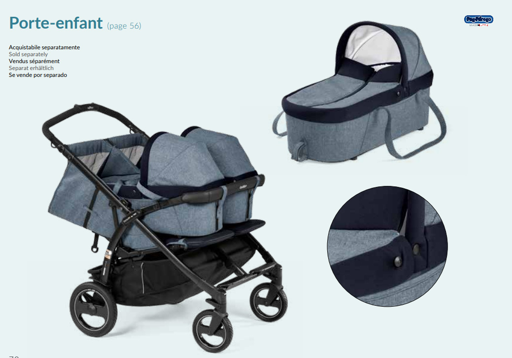 PEG PEREGO Nosiljka za bebe za kolica BOOK FOR TWO Class Black - pogled 5