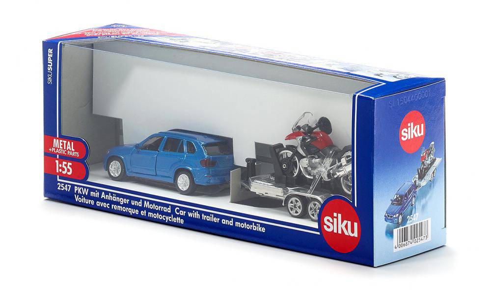 SIKU Autić BMW X5 sa prikolicom i motorom 2547 - pogled 5