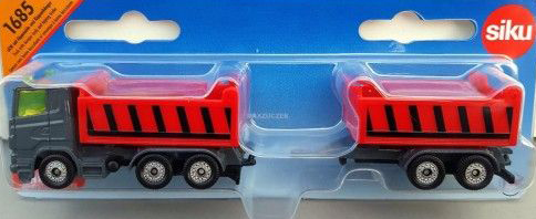 SIKU Kamion sa 2 prikolice - Truck with dumper body and tipping trailer 1685 - pogled 5