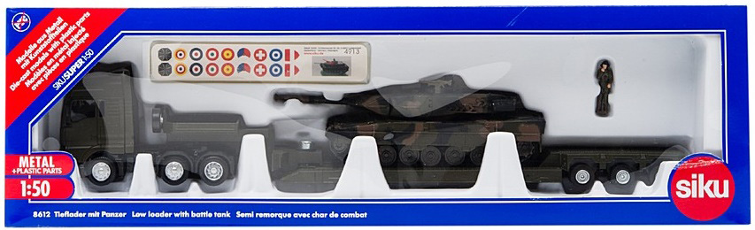 SIKU Vojni transporter sa tenkom - Military transport with tank 8612 - pogled 5