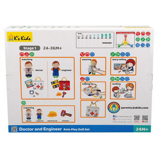 KSKIDS Set DOKTOR I INŽENJER - Role Play Doll Sets - Doctor and Engineer - KA10779 - pogled 5