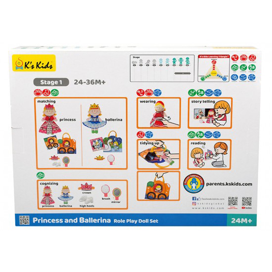 KSKIDS Set PRINCEZA i BALERINA - Role Play Doll Sets - Princess and Ballerina - KA10780 - pogled 5