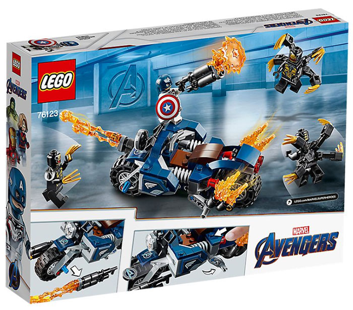 LEGO® Kocke Super Heroji - Avengers - Kapetan Amerika i motor 76123 - pogled 5