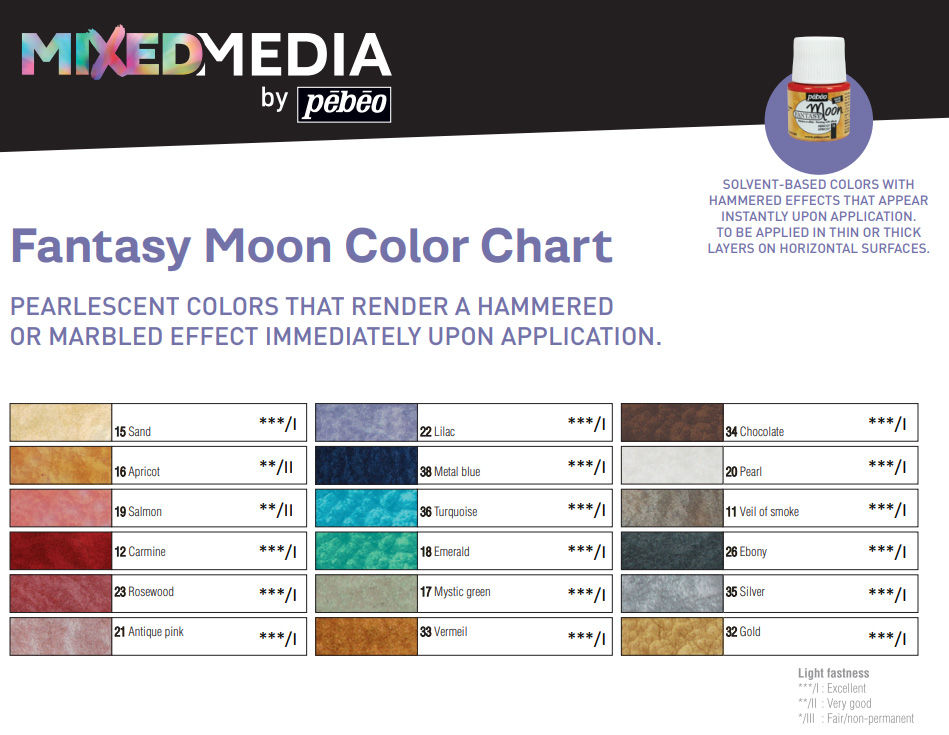 PEBEO Fantasy Moon Hammered Effect - Rosewood 23 - Boja sa efektom PALISANDAR 45ml 664340 - pogled 5