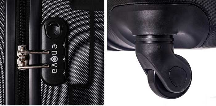 Set ABS kofera Enova Sevilla Black 55cm-65cm-75cm 514240 - pogled 5